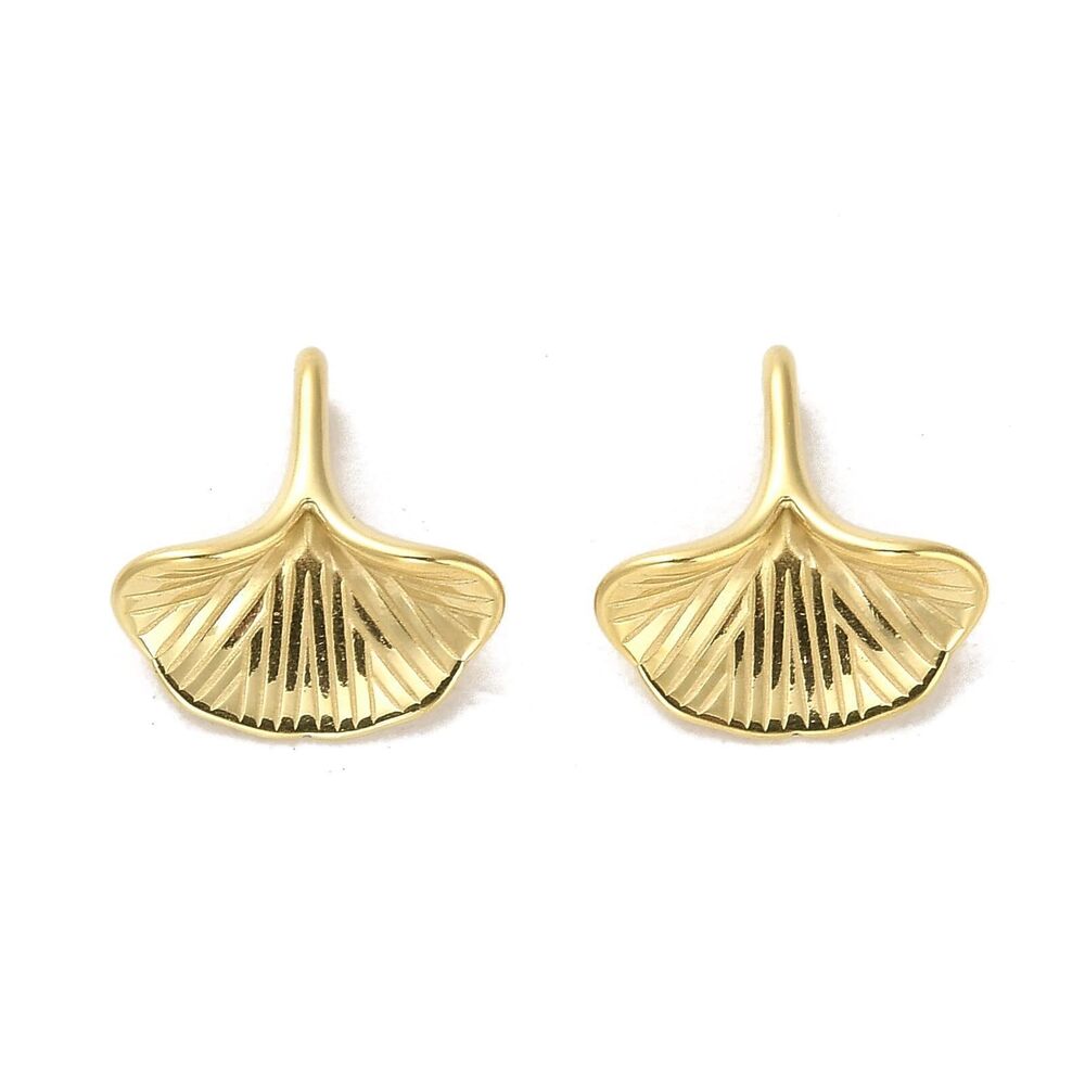 6784 10 pcs Golden Color Ginkgo Leaf Charms Autumn Fall Tree Leaves Charms